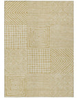 LOOMLAN Rugs Junia Gold Washable Indoor-Outdoor Rug