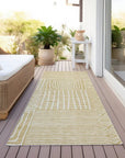 LOOMLAN Rugs Junia Gold Washable Indoor-Outdoor Rug