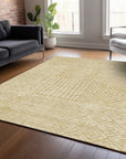 LOOMLAN Rugs Junia Gold Washable Indoor-Outdoor Rug