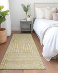 LOOMLAN Rugs Junia Gold Washable Indoor-Outdoor Rug