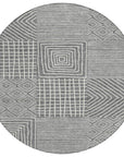 LOOMLAN Rugs Junia Gray Washable Indoor-Outdoor Rug