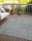 LOOMLAN Rugs Junia Gray Washable Indoor-Outdoor Rug