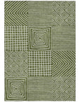 LOOMLAN Rugs Junia Green Washable Indoor-Outdoor Rug