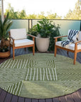 LOOMLAN Rugs Junia Green Washable Indoor-Outdoor Rug