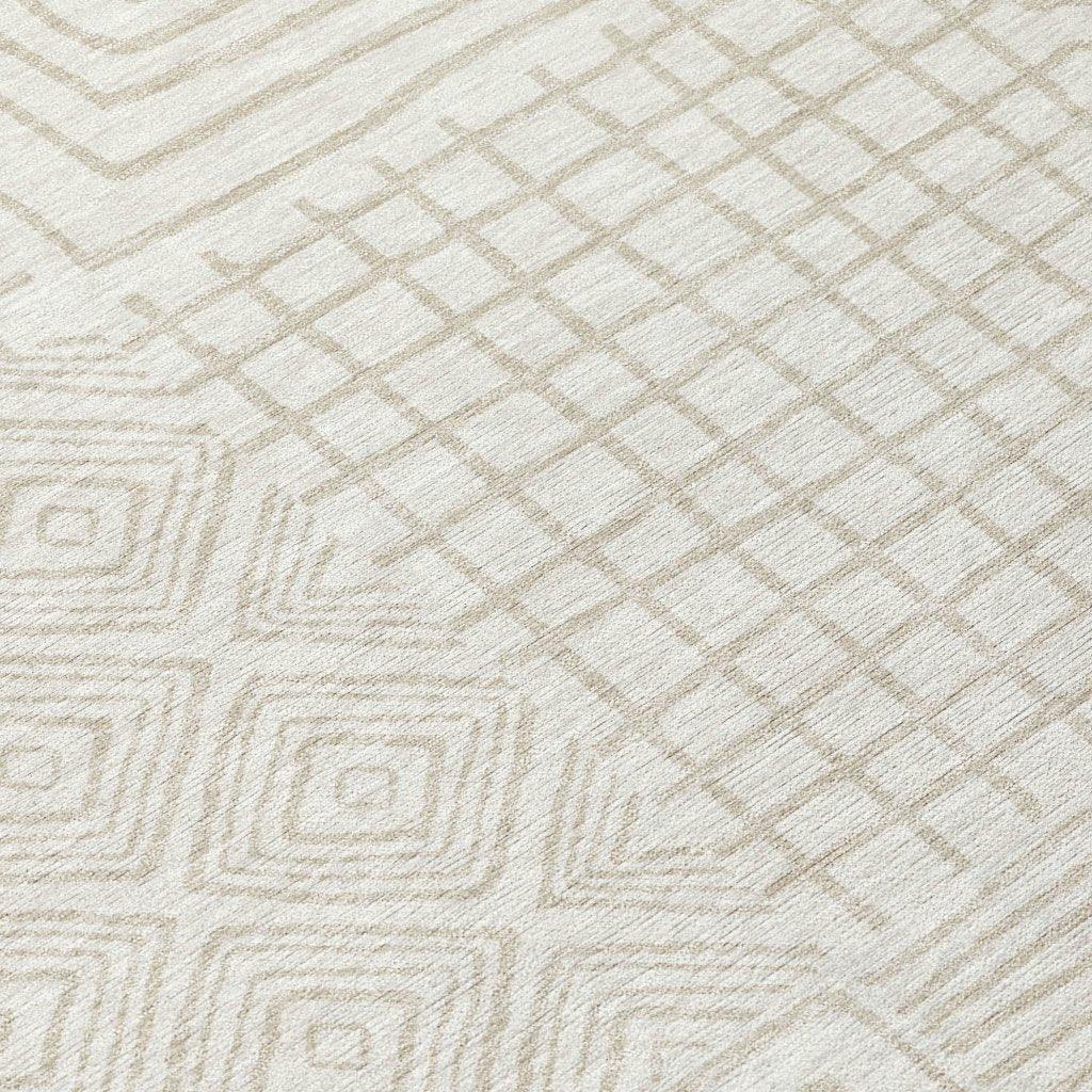 LOOMLAN Rugs Junia Ivory Washable Indoor-Outdoor Rug
