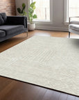 LOOMLAN Rugs Junia Ivory Washable Indoor-Outdoor Rug