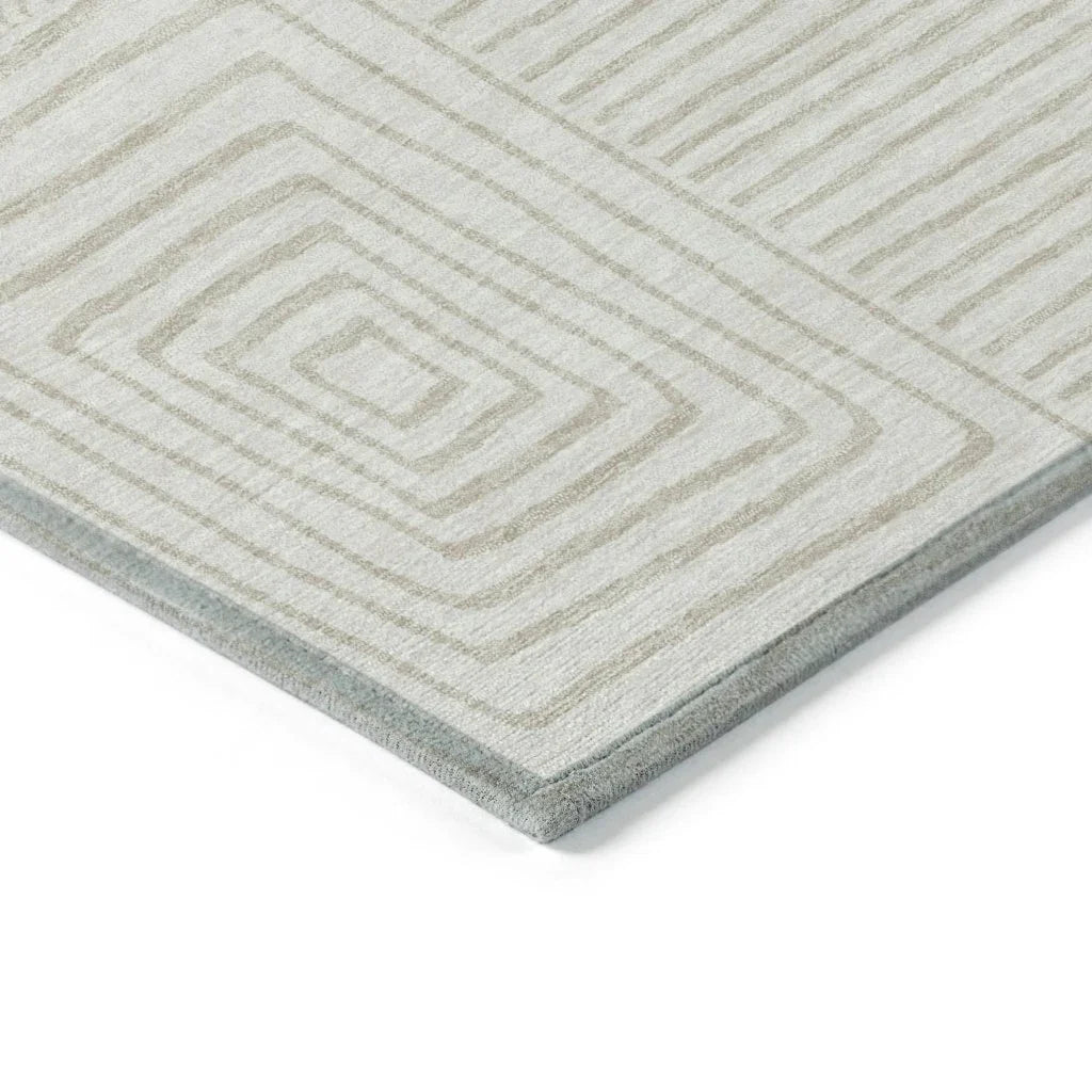 LOOMLAN Rugs Junia Ivory Washable Indoor-Outdoor Rug