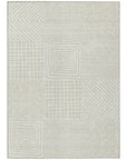 LOOMLAN Rugs Junia Ivory Washable Indoor-Outdoor Rug