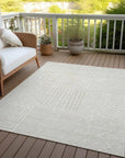 LOOMLAN Rugs Junia Ivory Washable Indoor-Outdoor Rug