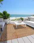 LOOMLAN Rugs Junia Orange Washable Indoor-Outdoor Rug