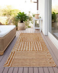 LOOMLAN Rugs Junia Orange Washable Indoor-Outdoor Rug