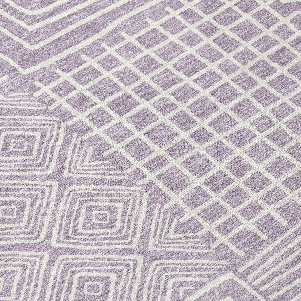 LOOMLAN Rugs Junia Purple Washable Indoor-Outdoor Rug