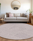 LOOMLAN Rugs Junia Purple Washable Indoor-Outdoor Rug