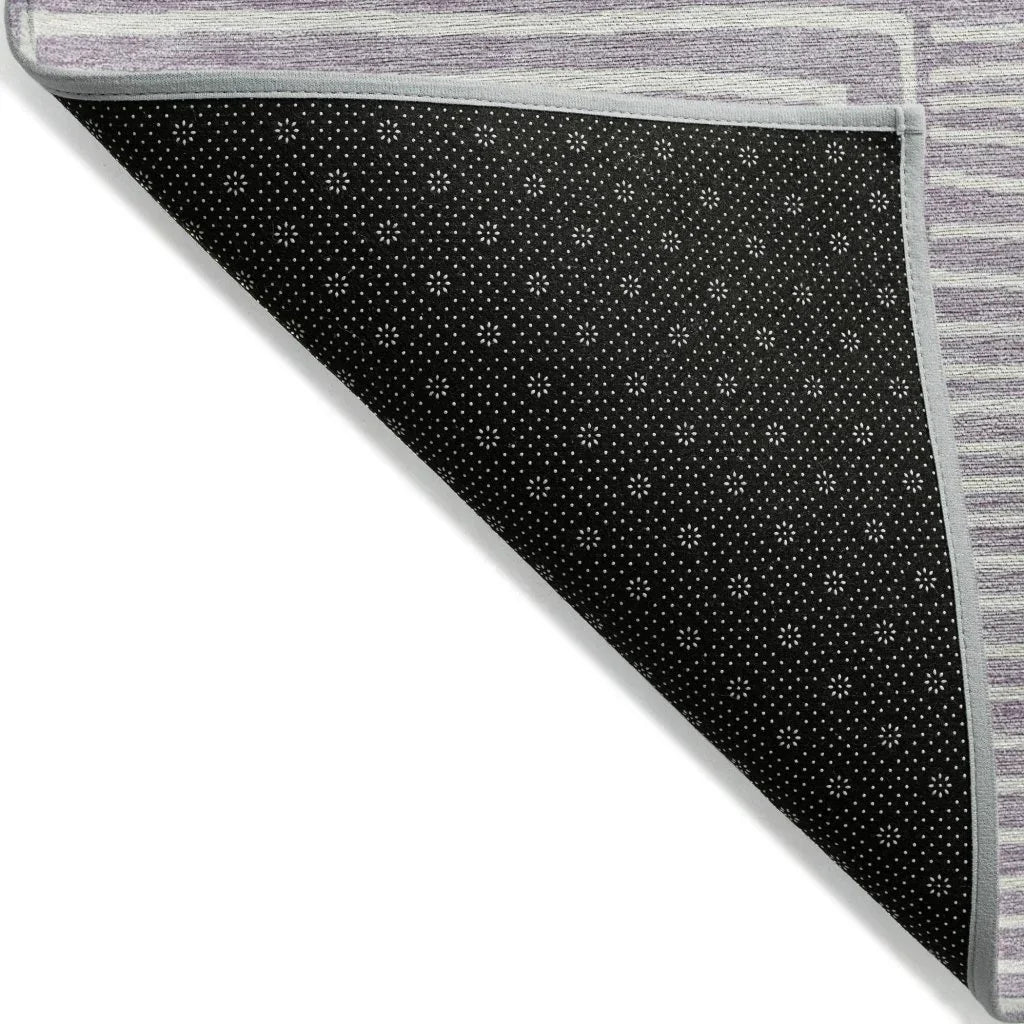 LOOMLAN Rugs Junia Purple Washable Indoor-Outdoor Rug