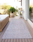 LOOMLAN Rugs Junia Purple Washable Indoor-Outdoor Rug