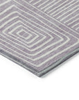LOOMLAN Rugs Junia Purple Washable Indoor-Outdoor Rug