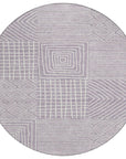 LOOMLAN Rugs Junia Purple Washable Indoor-Outdoor Rug