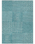 LOOMLAN Rugs Junia Teal Washable Indoor-Outdoor Rug