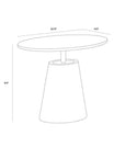Kadin Concrete Based Steel Oval Side Table - LOOMLAN - SUNPAN - Outdoor Side Tables