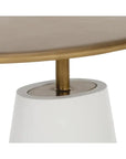 Kadin Concrete Based Steel Oval Side Table - LOOMLAN - SUNPAN - Outdoor Side Tables