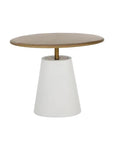 Kadin Concrete Based Steel Oval Side Table - LOOMLAN - SUNPAN - Outdoor Side Tables