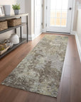 LOOMLAN Rugs Kairi Brown Washable Indoor-Outdoor Rug
