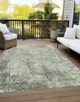 LOOMLAN Rugs Kairi Green Washable Indoor-Outdoor Rug