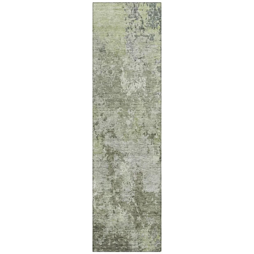 LOOMLAN Rugs Kairi Green Washable Indoor-Outdoor Rug