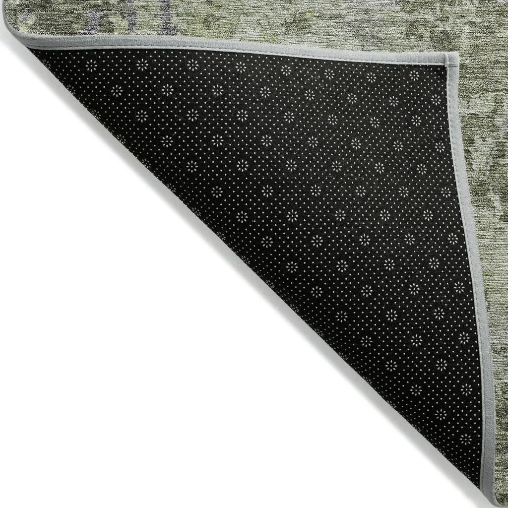 LOOMLAN Rugs Kairi Green Washable Indoor-Outdoor Rug