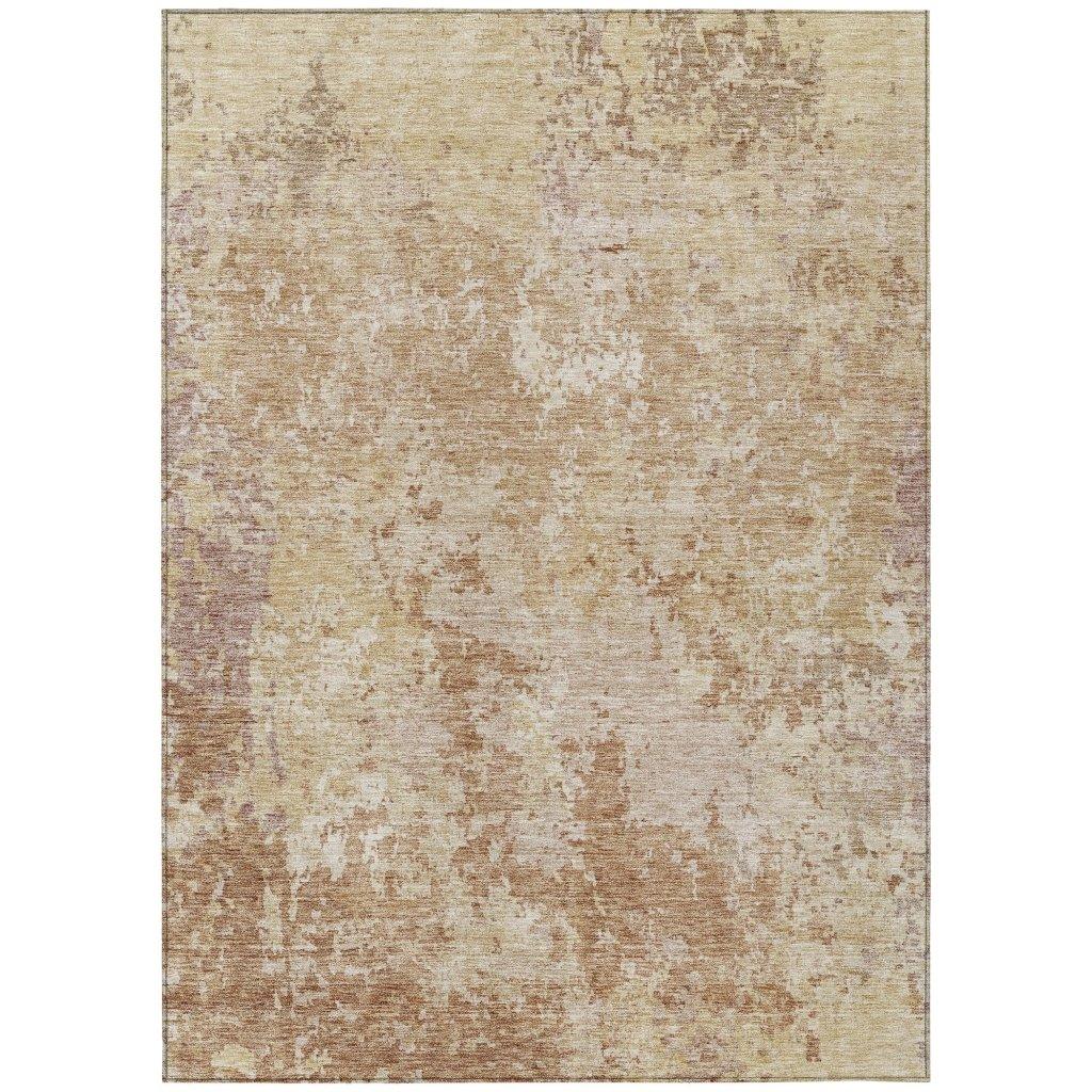 LOOMLAN Rugs Kairi Orange Washable Indoor-Outdoor Rug