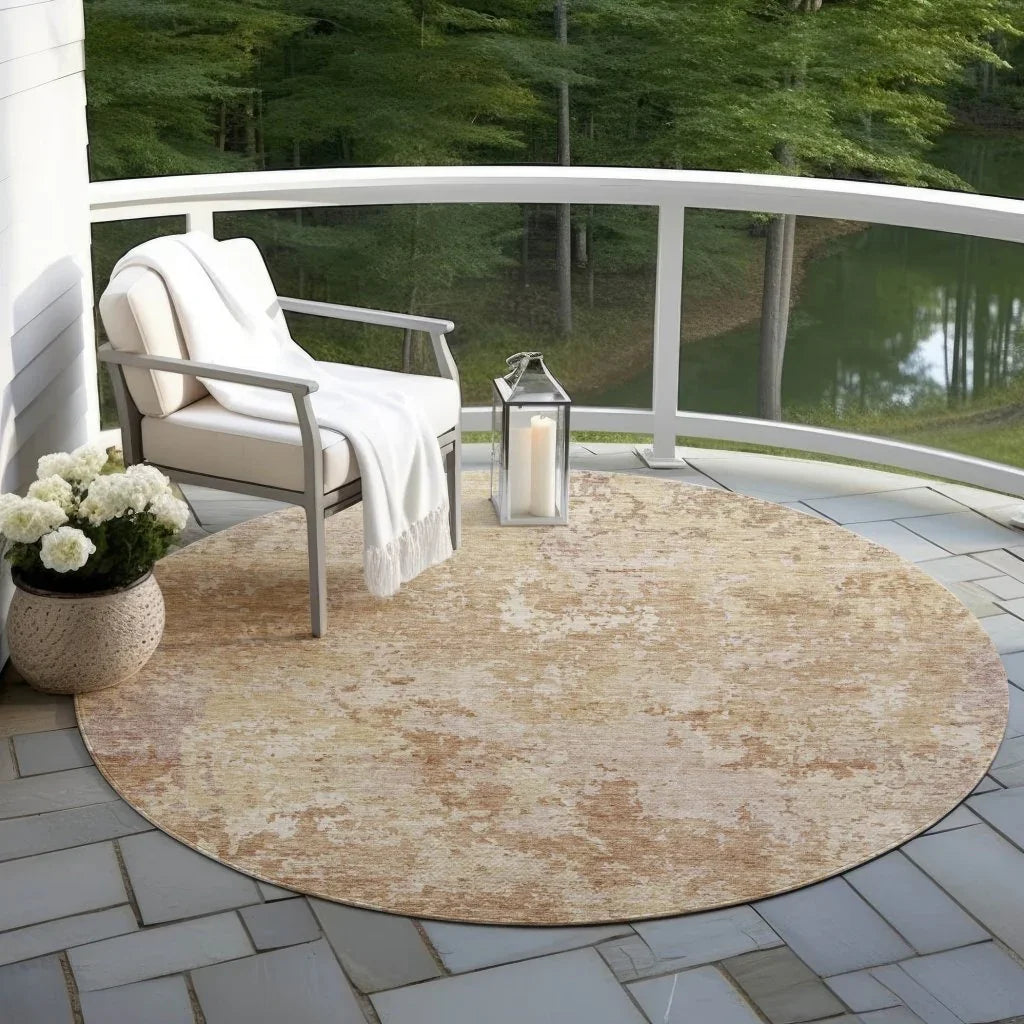 LOOMLAN Rugs Kairi Orange Washable Indoor-Outdoor Rug