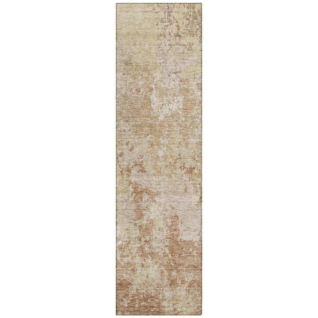 LOOMLAN Rugs Kairi Orange Washable Indoor-Outdoor Rug