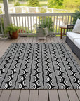LOOMLAN Rugs Kairova Black Washable Indoor-Outdoor Rug