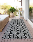 LOOMLAN Rugs Kairova Black Washable Indoor-Outdoor Rug