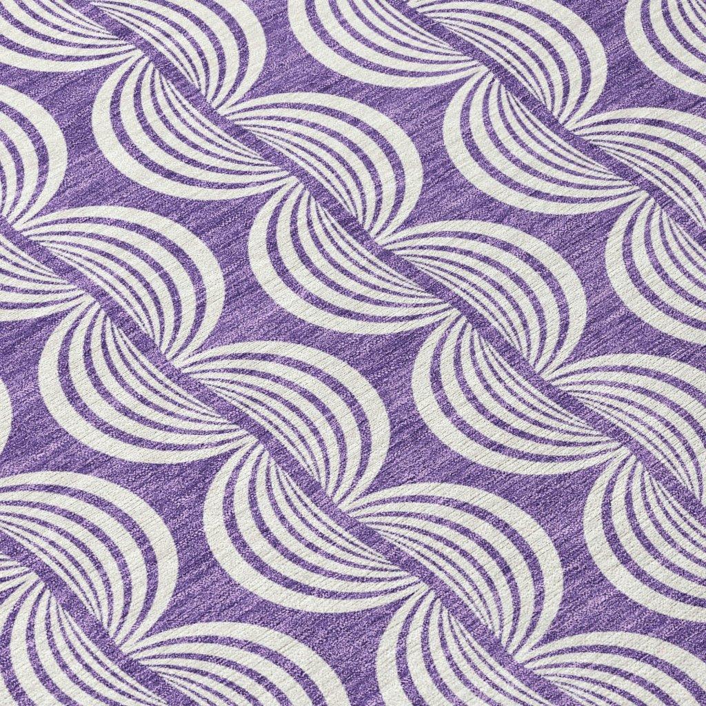 LOOMLAN Rugs Kairova Purple Washable Indoor-Outdoor Rug