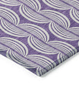 LOOMLAN Rugs Kairova Purple Washable Indoor-Outdoor Rug
