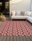 LOOMLAN Rugs Kairova Red Washable Indoor-Outdoor Rug