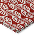 LOOMLAN Rugs Kairova Red Washable Indoor-Outdoor Rug