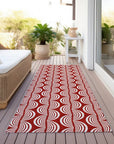 LOOMLAN Rugs Kairova Red Washable Indoor-Outdoor Rug
