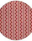 LOOMLAN Rugs Kairova Red Washable Indoor-Outdoor Rug