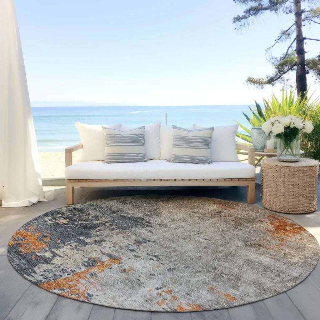 LOOMLAN Rugs Karima Brown Washable Indoor-Outdoor Rug