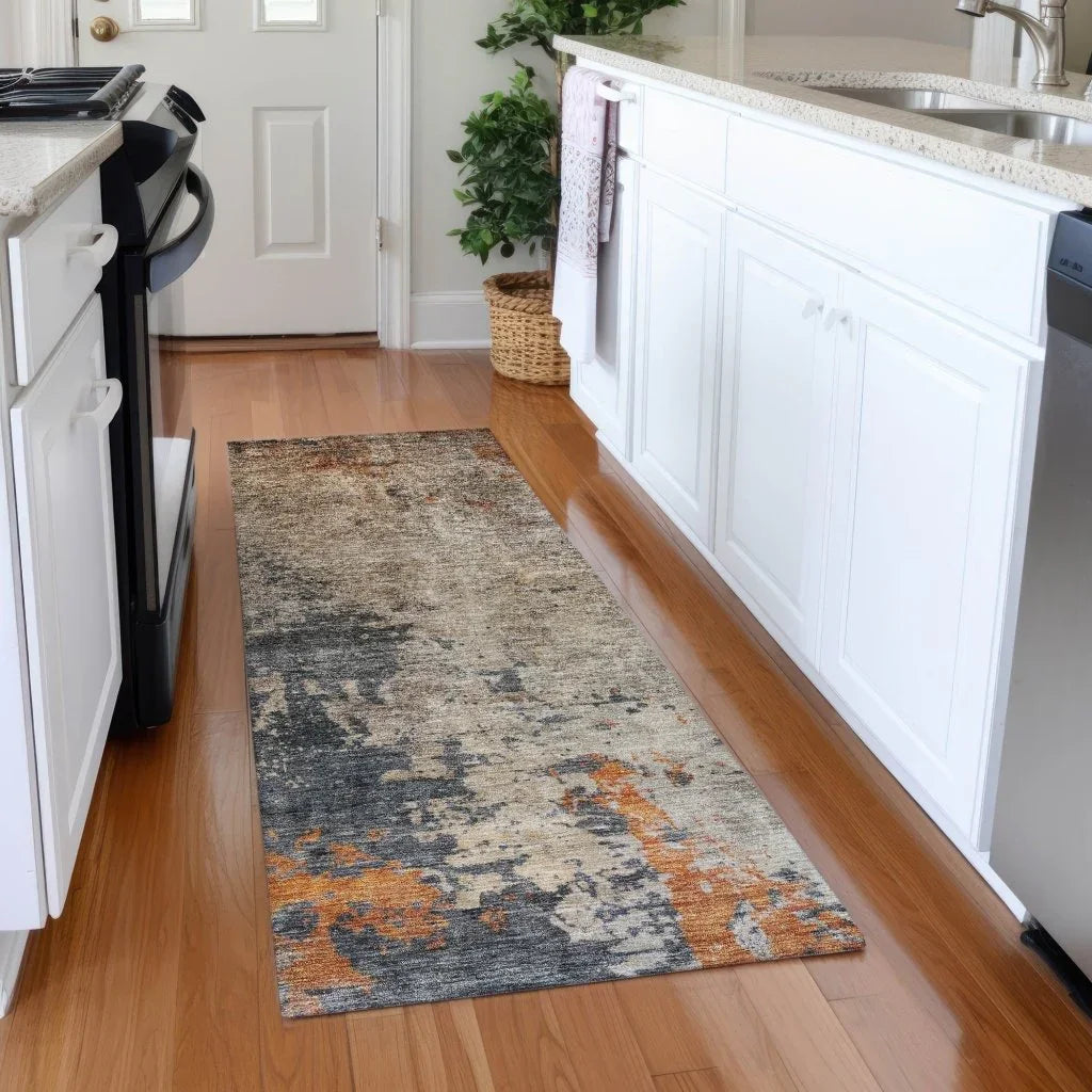 LOOMLAN Rugs Karima Brown Washable Indoor-Outdoor Rug