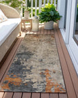 LOOMLAN Rugs Karima Brown Washable Indoor-Outdoor Rug