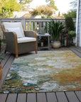 LOOMLAN Rugs Kashava Orange Washable Indoor-Outdoor Rug