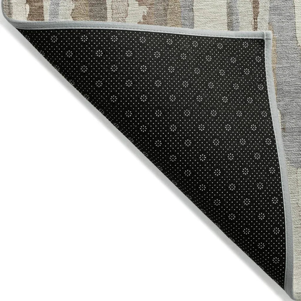 LOOMLAN Rugs Kember Ivory Washable Indoor-Outdoor Rug