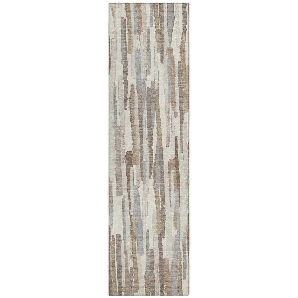 LOOMLAN Rugs Kember Ivory Washable Indoor-Outdoor Rug