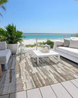 LOOMLAN Rugs Kember Ivory Washable Indoor-Outdoor Rug
