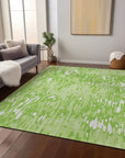 LOOMLAN Rugs Ken Lime Washable Indoor-Outdoor Rug