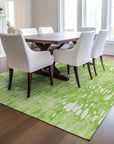 LOOMLAN Rugs Ken Lime Washable Indoor-Outdoor Rug