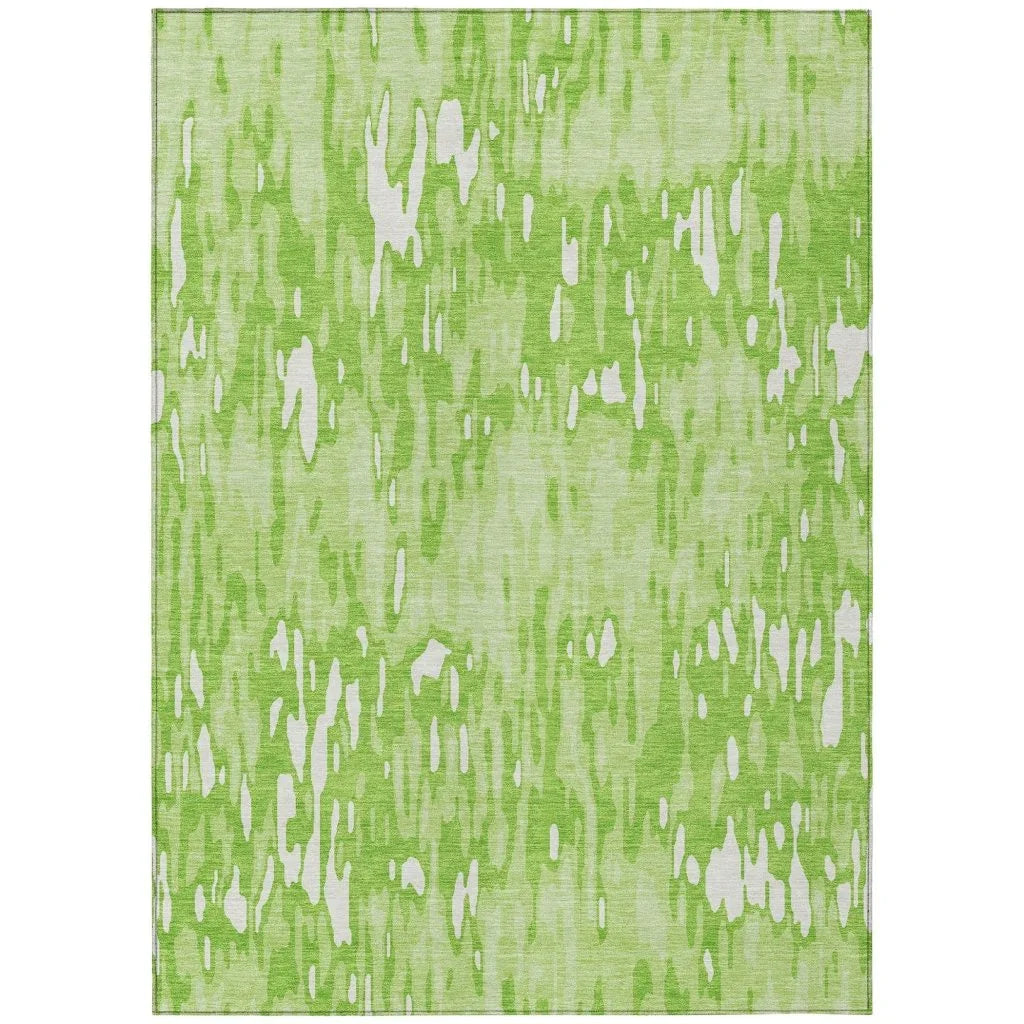 LOOMLAN Rugs Ken Lime Washable Indoor-Outdoor Rug